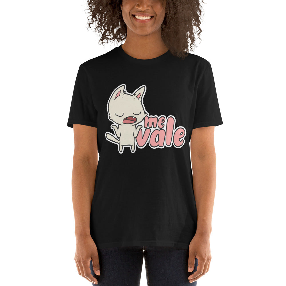 Camiseta Divertida - Gato con Frase Me Vale