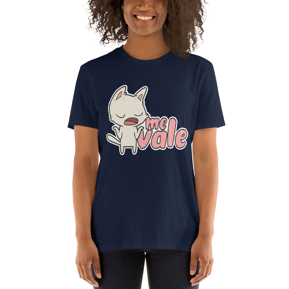 Camiseta Divertida - Gato con Frase Me Vale