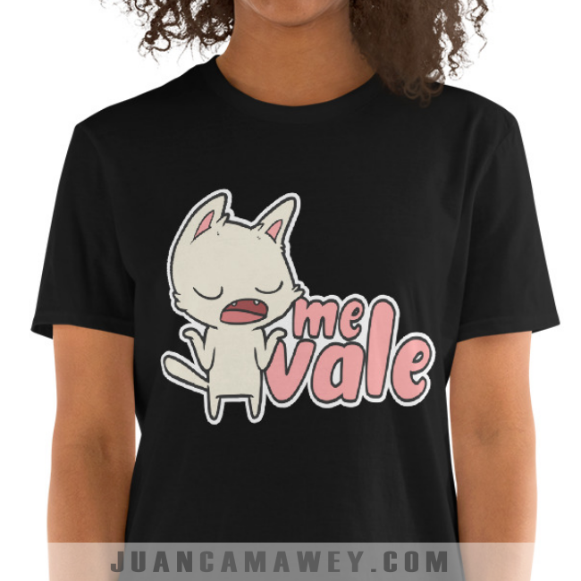 Camiseta Divertida - Gato con Frase Me Vale