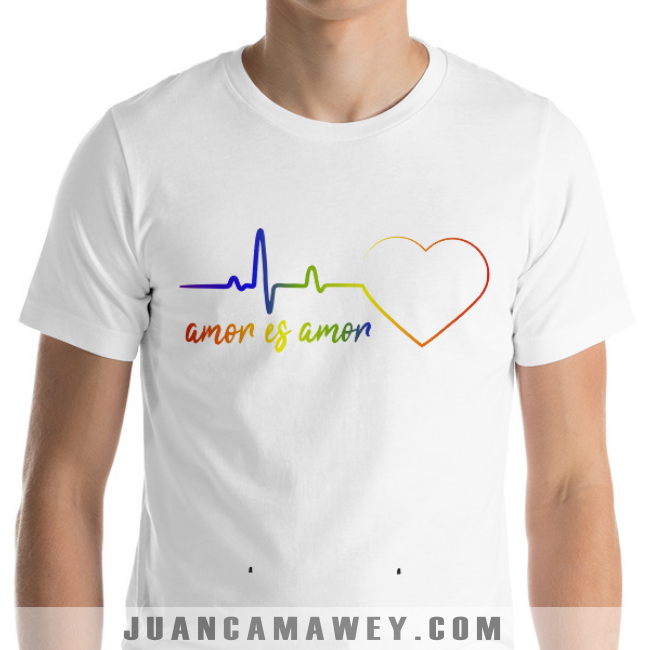 Camiseta Orgullo Gay - Amor es Amor Cardiograma