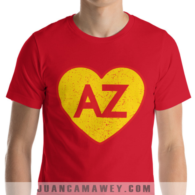 Camiseta Personalizada - Iniciales en Corazon Chapulin Colorado