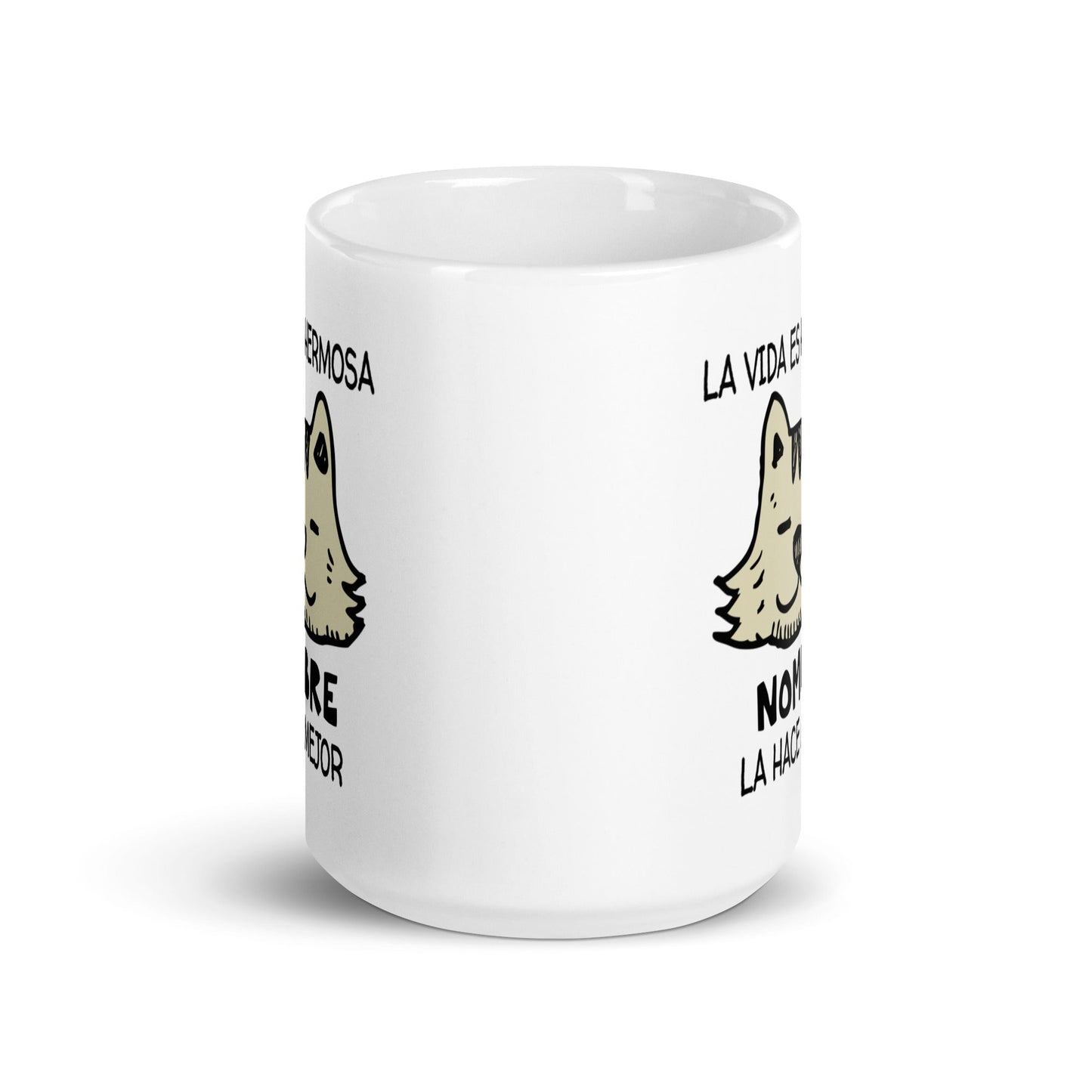 Taza de Café Personalizada - La Vida es Hermosa. Mi GATO la hace Mejor