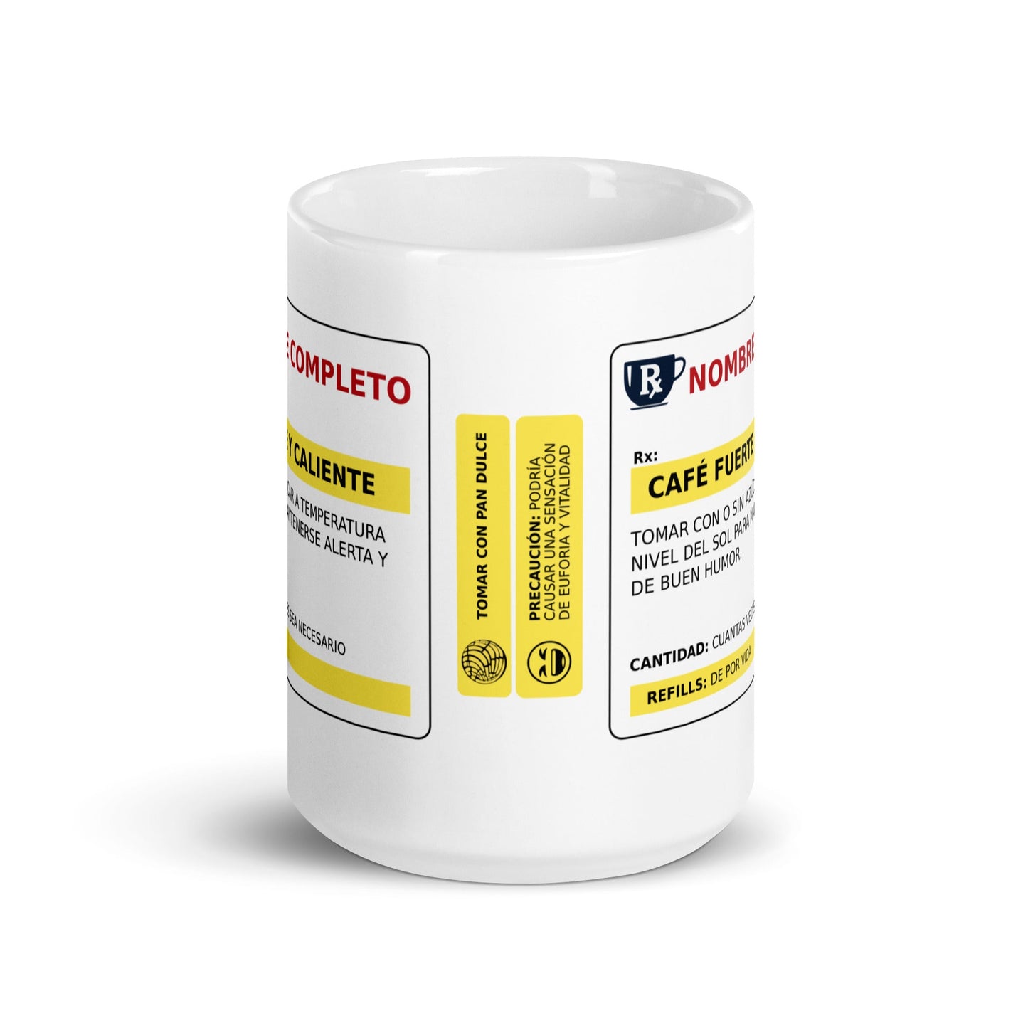Taza de Café Personalizada - Receta Medica de Cafeína